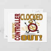 航空交通管制官がロックアウトされる ポストカード (正面/裏面)