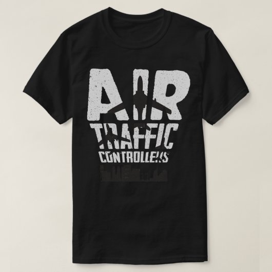 航空交通管制官による航空機ギフト Tシャツ (デザイン正面)