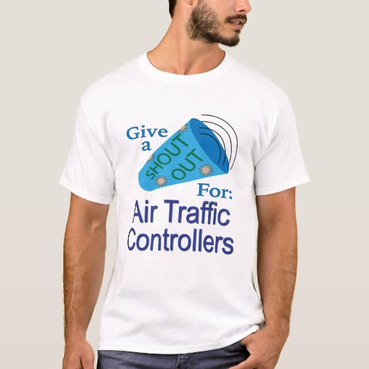 航空交通管制官に声を上げる Tシャツ (正面)