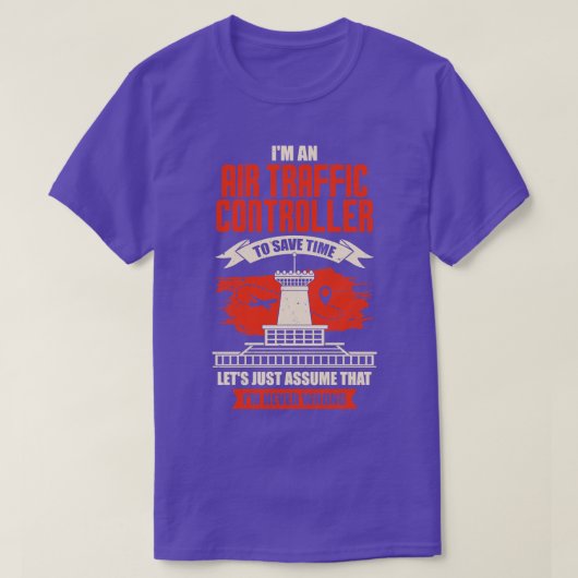 航空交通管制官に連絡する Tシャツ (デザイン正面)