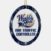 航空交通管制官のギフトのオーナメント セラミックオーナメント (右)