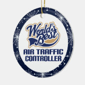 航空交通管制官のギフトのオーナメント セラミックオーナメント (左)