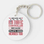 航空交通管制官のヒーローにおもしろいなる キーホルダー (裏面)