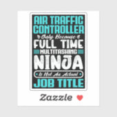 航空交通管制官の役職の職業おもしろい シール (シート)