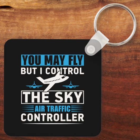 航空交通管制官の空港おもしろい引用文 キーホルダー (裏面)