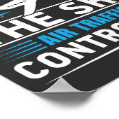 航空交通管制官の空港おもしろい引用文 ポスター (角)