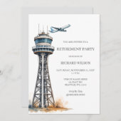 航空交通管制官の退職パーティー 招待状 (正面/裏面)