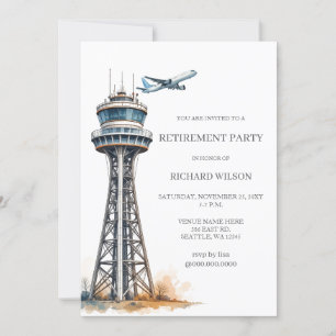 航空交通管制官の退職パーティー 招待状