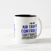 航空交通管制官ユーモア ツートーンマグカップ (正面右)