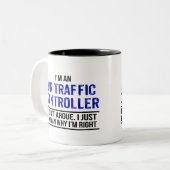 航空交通管制官ユーモア ツートーンマグカップ (正面左)