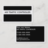 航空交通管制官白黒名刺 名刺 (正面/裏面)