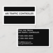 航空交通管制官白黒名刺 名刺 (正面/裏面)