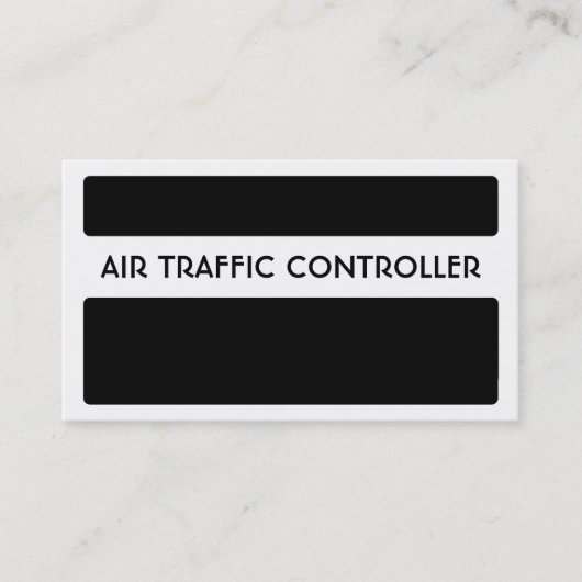 航空交通管制官白黒名刺 名刺 (正面)
