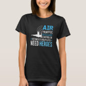 航空交通管制官航空機の運航 Tシャツ (正面)