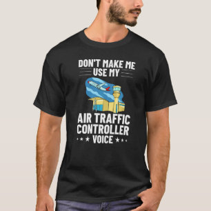 航空交通管制官飛行機長管制塔 Tシャツ
