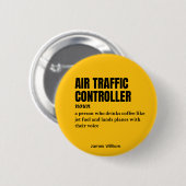 航空交通管制官 – おもしろい定義バッジ 缶バッジ (正面&裏面)