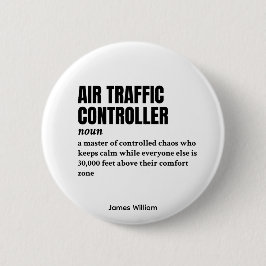 航空交通管制官 – 巧妙な定義 缶バッジ