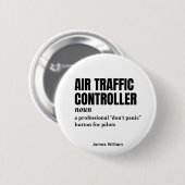 航空交通管制官 – 航空ユーモア定義 缶バッジ (正面&裏面)