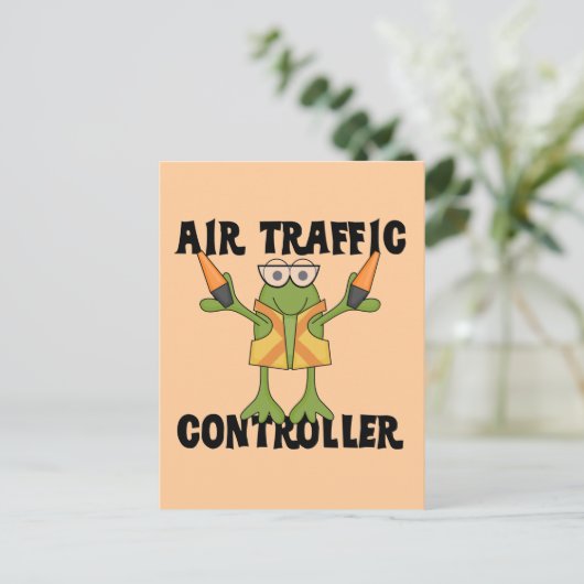 航空交通管制官Tシャツとギフト ポストカード (スタンド正面)