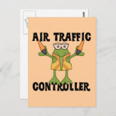 航空交通管制官Tシャツとギフト ポストカード (正面/裏面)