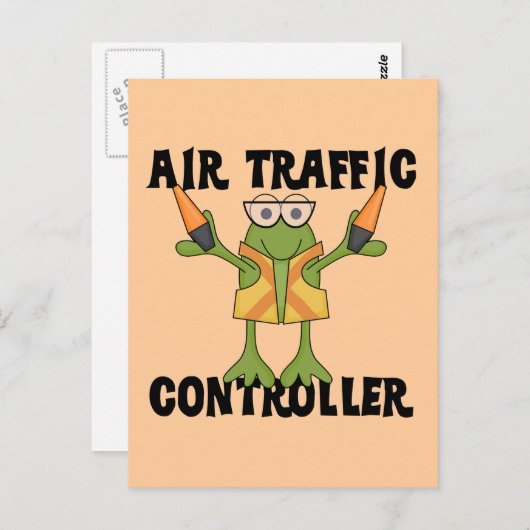 航空交通管制官Tシャツとギフト ポストカード (正面/裏面)
