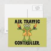航空交通管制官Tシャツとギフト ポストカード (正面/裏面)