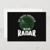 航空交通管制機レーダーヴィンテージ ポストカード (正面/裏面)