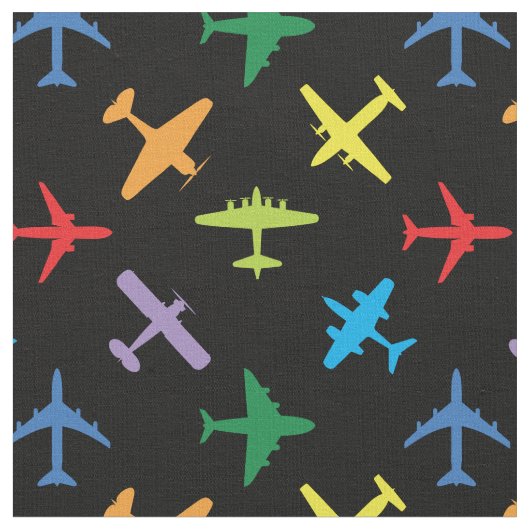 航空交通、カスタム色、タイルのサイズ ファブリック (クローズアップ)