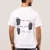 航空会社のバッグ充満 Tシャツ (裏面)