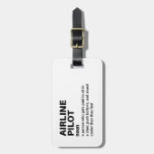 航空会社のパイロットおもしろい – ジョブ定義 ラゲッジタグ (正面縦)