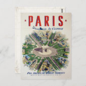 航空会社のポスタ広告ープリント付きポストカード ポストカード (正面/裏面)