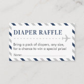 航空会社の旅行おむつラッフルチケットベビーシャワー エンクロージャーカード (正面)