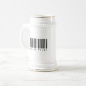 航空会社の試験バーコード ビールジョッキ (正面左)