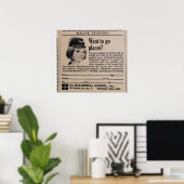 航空会社スチュワーデスレトロ飛行付き添い人 ポスター (ホームオフィス)