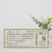 航空会社チケット結婚式招待状 招待状 (スタンド正面)