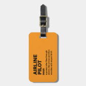 航空会社パイロットユーモアの定義 ラゲッジタグ (正面縦)