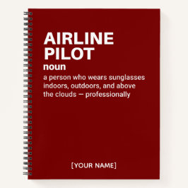 航空会社パイロットユーモアノートブック – 定義デザイン ノートブック