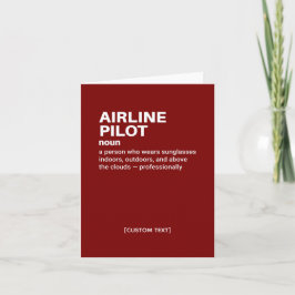 航空会社パイロットユーモア定義カード カード