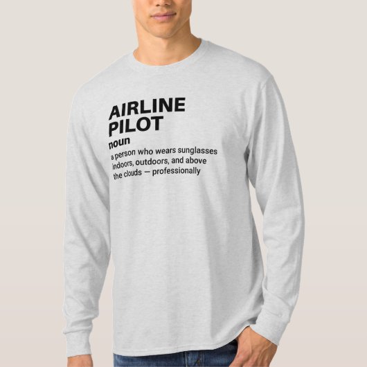 航空会社パイロット定義シャツ Tシャツ (正面)