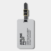 航空会社パイロット定義旅行ラベル ラゲッジタグ (正面縦)