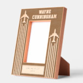 航空会社パイロット飛行学校卒業 レーザー彫刻フレーム (左)