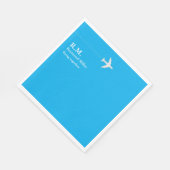 航空会社パイロットAero Azure Blue スタンダードランチョンナプキン (角)
