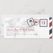 航空会社ボーディングパス招待状 招待状 (正面)