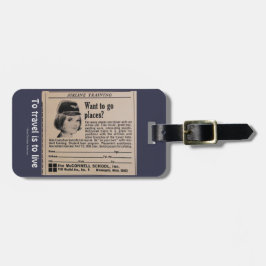 航空会社旅行航空会社のCrewmemberの募集の広告 ラゲッジタグ