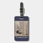 航空会社旅行航空会社のCrewmemberの募集の広告 ラゲッジタグ (正面縦)