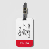 航空会社来乗務員のラゲージタグ「一緒に飛ぶ」 ラゲッジタグ (正面縦)