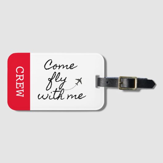 航空会社来乗務員のラゲージタグ「一緒に飛ぶ」 ラゲッジタグ (正面横)