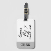 航空会社来乗務員のラゲージタグ「一緒に飛ぶ」 ラゲッジタグ (正面縦)