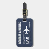 航空会社(カスタマイズ可能) ラゲッジタグ (正面縦)