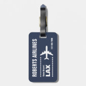 航空会社(カスタマイズ可能) ラゲッジタグ (裏面縦)